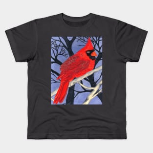 Winter Cardinal Kids T-Shirt